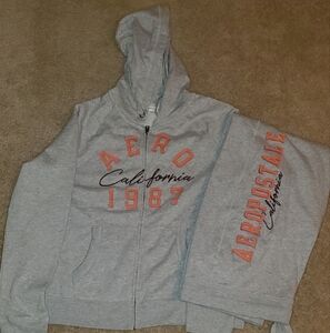 Aeropostale Gray and Orange Jacket